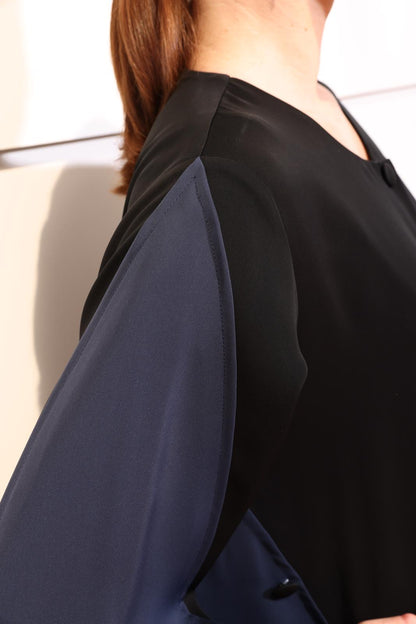 Black-Navy Two Toned Abaya