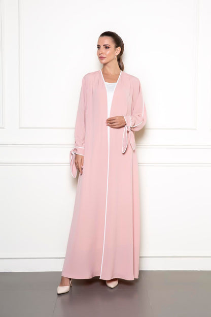 Abaya With Bow Cuff Sleeve