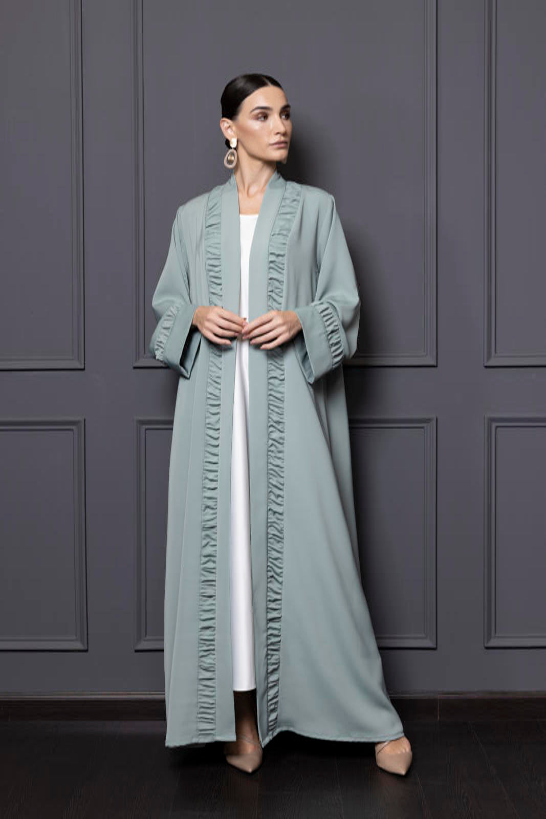 A-Line Abaya In  Crepe