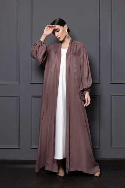 Abaya with roll collar