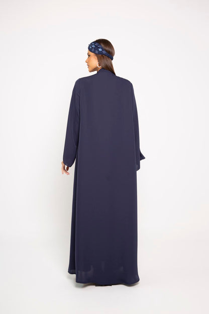 Abaya With Single Pleats Detail