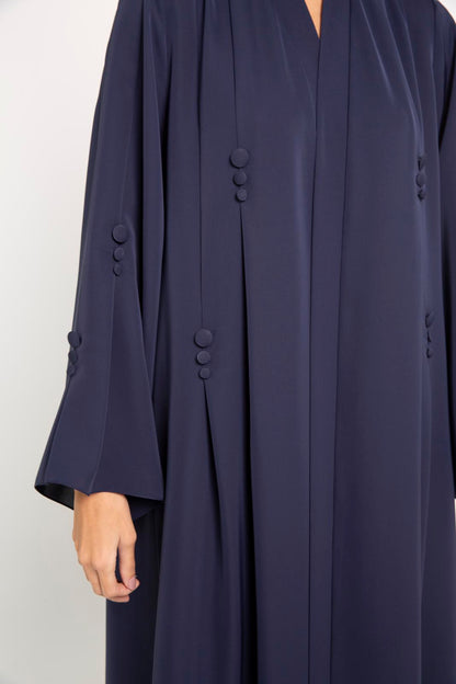Abaya With Single Pleats Detail