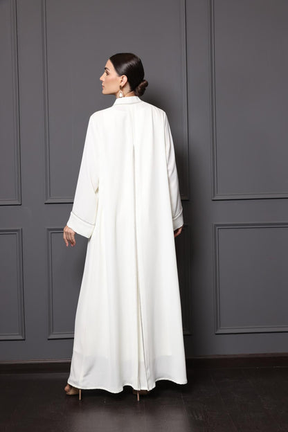 A-Line Abaya With Piping Details