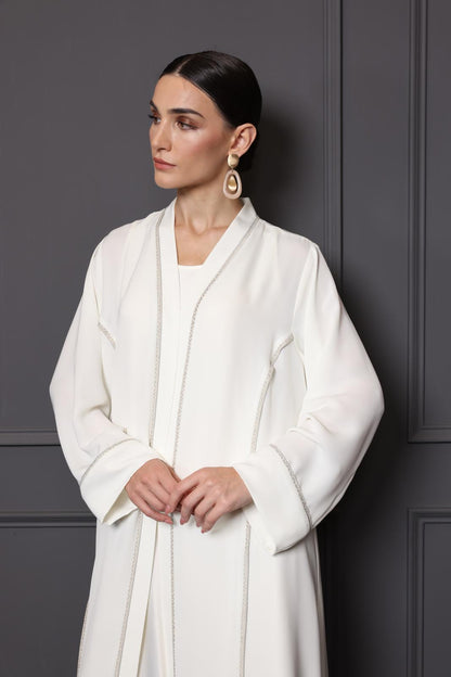 A-Line Abaya With Piping Details