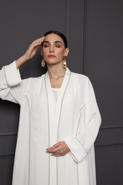 A-Line Abaya With Piping Details