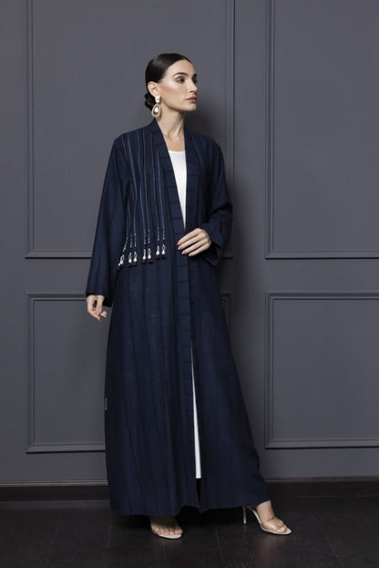 Striped Linen Abaya