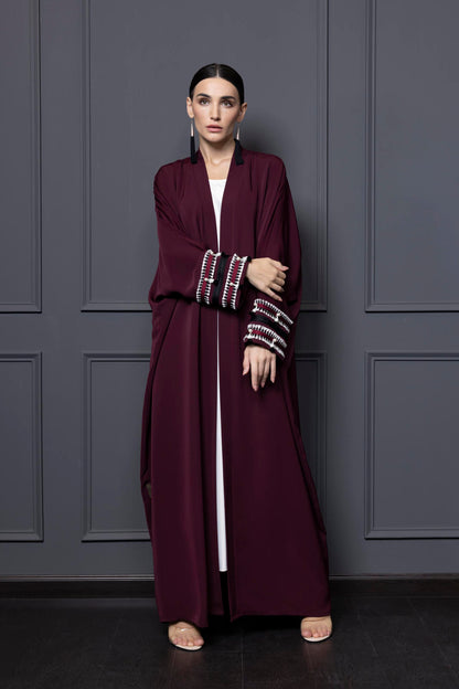 Farasha abaya with embellished cuff