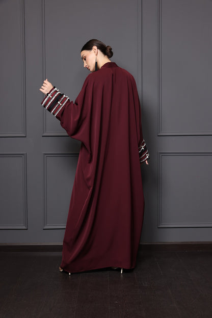 Farasha abaya with embellished cuff