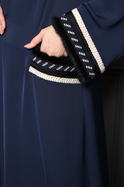 Abaya with flap pocket