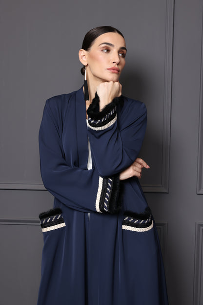 Abaya with flap pocket