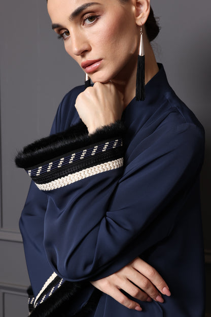 Abaya with flap pocket