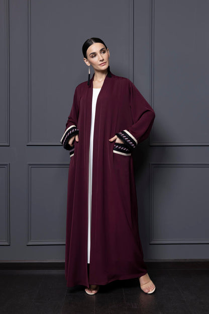 Abaya with flap pocket