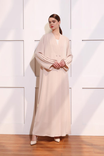 Classic Abaya With Single Pleats Detail