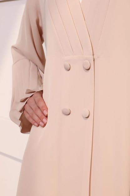 Classic Abaya With Single Pleats Detail