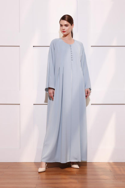 Round Neck buttoned abaya
