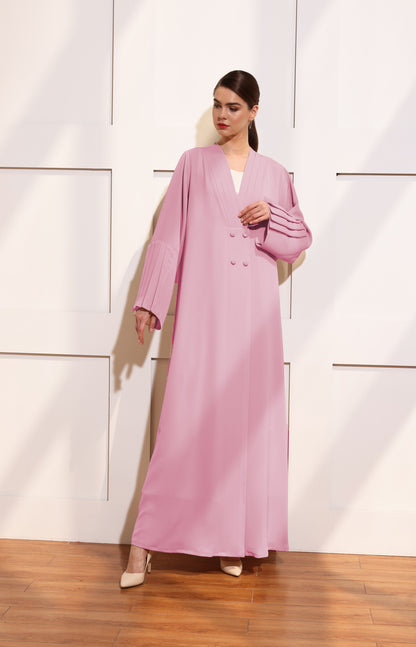 Classic Abaya With Single Pleats Detail