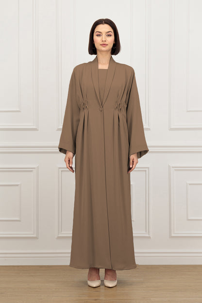 Timeless Abaya with smocking detail