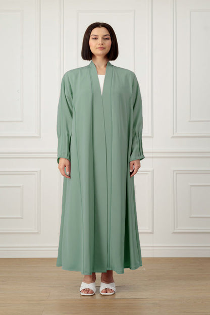 A-line Abaya with sleeve pintax detail