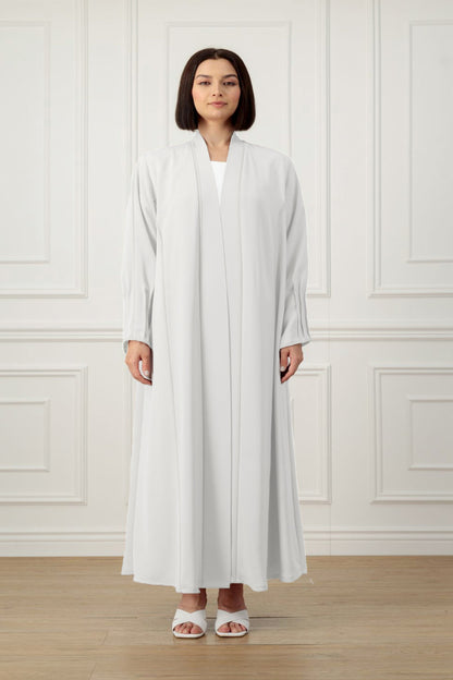 A-line Abaya with sleeve pintax detail
