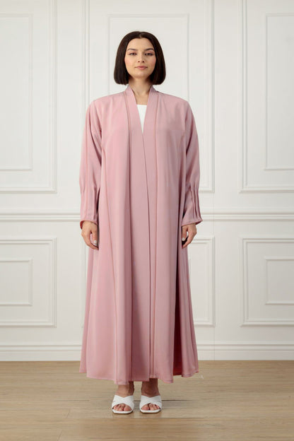 A-line Abaya with sleeve pintax detail