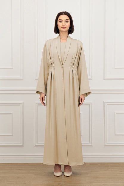 Timeless Abaya with smocking detail