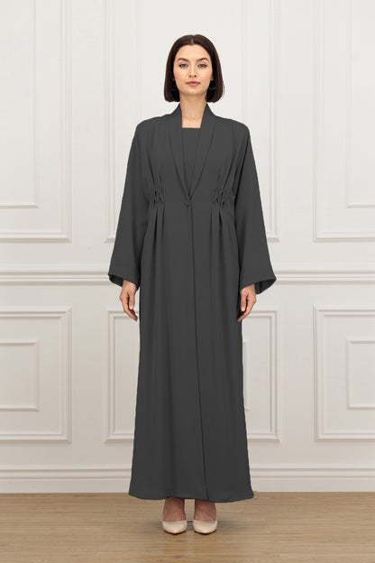 Timeless Abaya with smocking detail