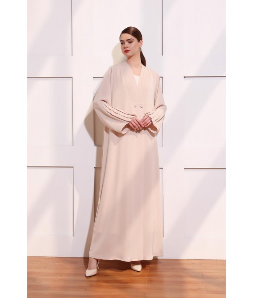 Classic abaya with single pleats detail