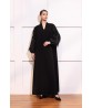 Black abaya with puffy sleeves 