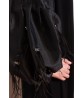 Black abaya with puffy sleeves 