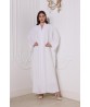 Off-white stripped Georgette abaya 
