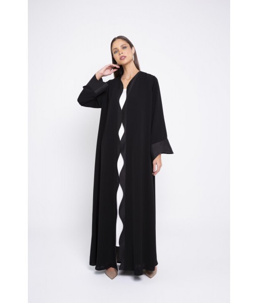 Black abaya with curve front shape ...